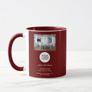 Logo mit individuellem Text Unternehmen Foto 2024 Tasse