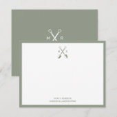 Logo mit Monogramm-Mennenkarte für übergeordnete B Mitteilungskarte (Vorne/Hinten)