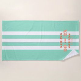 Logo mit nautischen Feststreifen Strandtuch