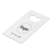 Logo mit QR-Code Geldbeutel Flaschenöffner (Vorderseite Schrägansicht)