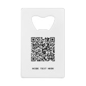 Logo mit QR-Code Geldbeutel Flaschenöffner (Rückseite)