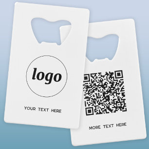 Logo mit QR-Code Geldbeutel Flaschenöffner