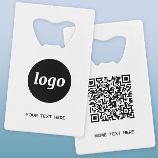Logo mit QR-Code Geldbeutel Flaschenöffner