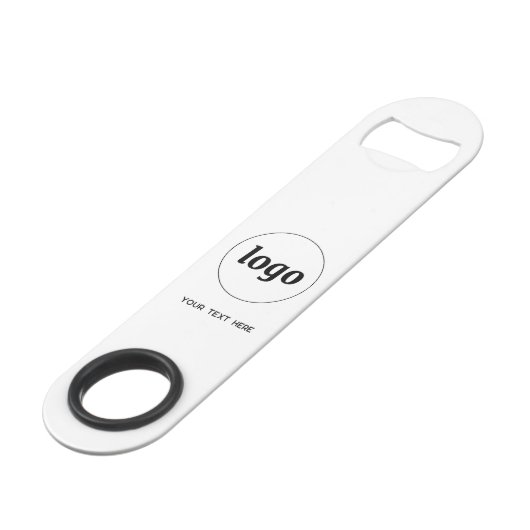 Logo mit QR-Code Speed Flaschenöffner (Vorderseite Schrägansicht)