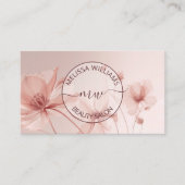 Logo mit rosa Blüten Visitenkarte (Vorderseite)