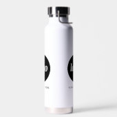 Logo mit Text-Branding-Werbung Trinkflasche (Links)