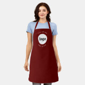 Logo mit "Text Business Promotion Burgundy" Schürze (Getragen)