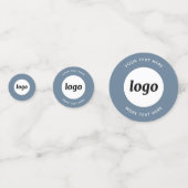 Logo mit Text Business Promotional Blue Gray Konfetti (Rückseiten)