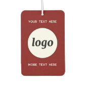 Logo mit Text-Business-Werbeaktion Burgundy Red Autolufterfrischer (Vorderseite)
