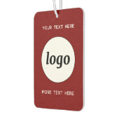 Logo mit Text-Business-Werbeaktion Burgundy Red Autolufterfrischer (Links)