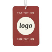 Logo mit Text-Business-Werbeaktion Burgundy Red Autolufterfrischer (Rückseite)