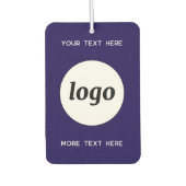 Logo mit Text-Business-Werbung Navy Blue Autolufterfrischer (Vorderseite)