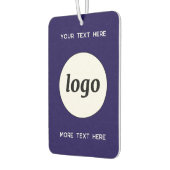 Logo mit Text-Business-Werbung Navy Blue Autolufterfrischer (Links)