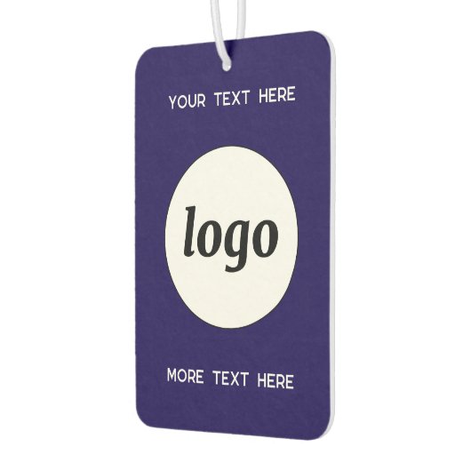 Logo mit Text-Business-Werbung Navy Blue Autolufterfrischer (Links)