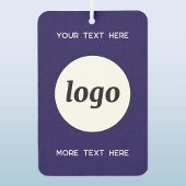 Logo mit Text-Business-Werbung Navy Blue Autolufterfrischer