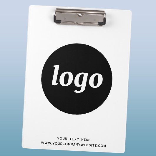 Logo mit Text Geschäft Branding Werbeartikel Klemmbrett
