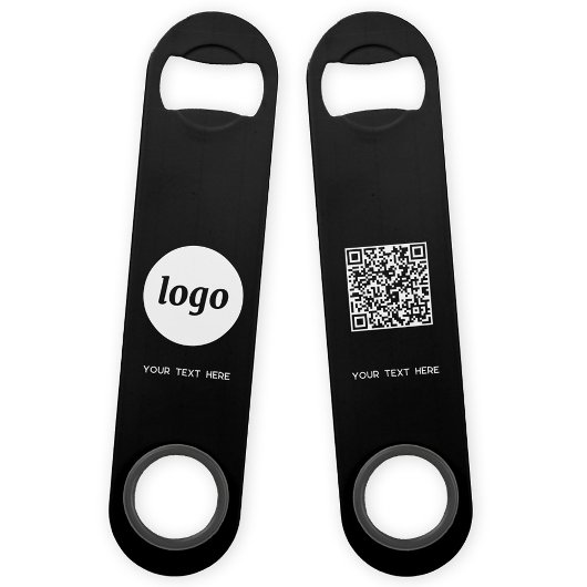 Logo Mit Text QR-Code Geschäft Speed Flaschenöffner
