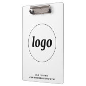 Logo mit Text und QR-Code-Business-Zwischenablage Klemmbrett (Links)