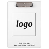 Logo mit Text und QR-Code Geschäftsbranding Klemmbrett (Vorderseite)