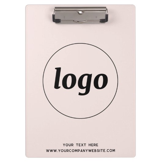 Logo mit Text und QR-Code Klemmbrett (Vorderseite)