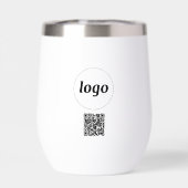 Logo mit Text und QR-Code Unternehmenswerbung (Rückseite)