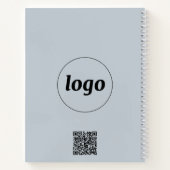 Logo mit Text und QR-Code Werbegeschäft Notizblock (Rückseite)