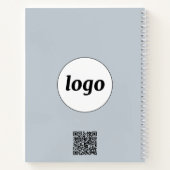 Logo mit Text und QR-Code Werbegeschäft Notizblock (Rückseite)