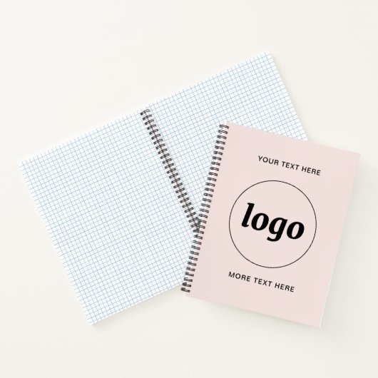 Logo mit Text und QR-Code Werbegeschäft Notizblock (Innenseite)