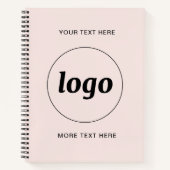 Logo mit Text und QR-Code Werbegeschäft Notizblock (Vorderseite)