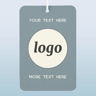 Logo mit Text-Werbeaktion Dusty Blue Autolufterfrischer