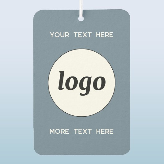 Logo mit Text-Werbeaktion Dusty Blue Autolufterfrischer