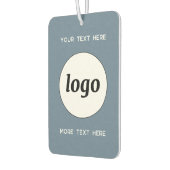 Logo mit Text-Werbeaktion Dusty Blue Autolufterfrischer (Links)
