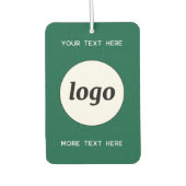 Logo mit Text-Werbeformel grün Autolufterfrischer (Vorderseite)