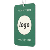 Logo mit Text-Werbeformel grün Autolufterfrischer (Links)