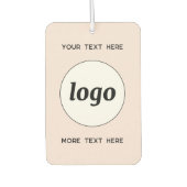 Logo mit Text-Werbung Rosa Autolufterfrischer (Vorderseite)