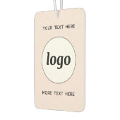Logo mit Text-Werbung Rosa Autolufterfrischer (Links)