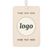 Logo mit Text-Werbung Rosa Autolufterfrischer (Rückseite)