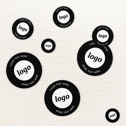 Logo mit Werbung für Text Konfetti