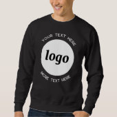 Logo mit Werbung für Text Sweatshirt (Vorderseite)