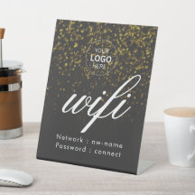 Logo mit WiFi-Fußbodenzeichen