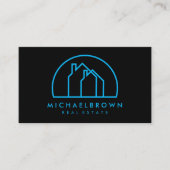 Logo mit zwei Häusern Visitenkarte (Vorderseite)