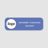 Logo Mitarbeiter Blue Business Namensschild (Vorderseite)
