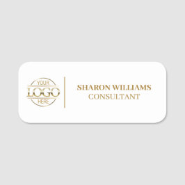 Logo-Mitarbeiter der White Gold Company Magnetic Namensschild