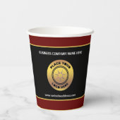 Logo-Mitarbeiter Firmenkundenspezifisch Pappbecher (Rückseite)