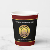 Logo-Mitarbeiter Firmenkundenspezifisch Pappbecher (Vorderseite)