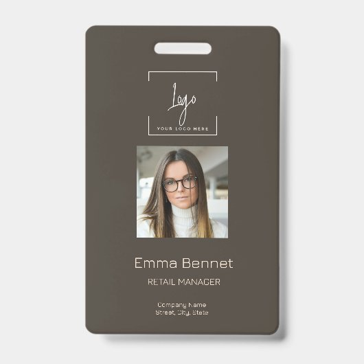 Logo Mitarbeiter Foto ID Company Ausweis (Front)