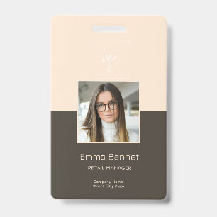Logo Mitarbeiter Foto ID Unternehmen  Ausweis