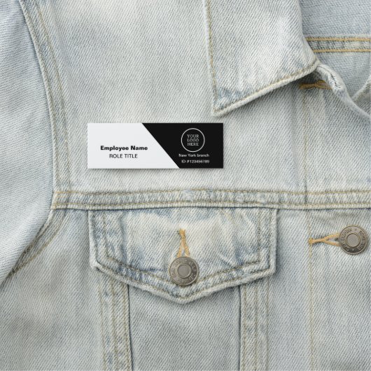 Logo Mitarbeiter Foto Magnetic Safety Button Name- (Beispiel)