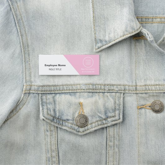 Logo Mitarbeiter Foto Rosa Magnetic Safety Button (Beispiel)