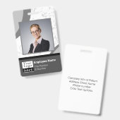 Logo-Mitarbeiter-ID für Square- oder Circle Style- Ausweis (Vorder- & Rückseite)